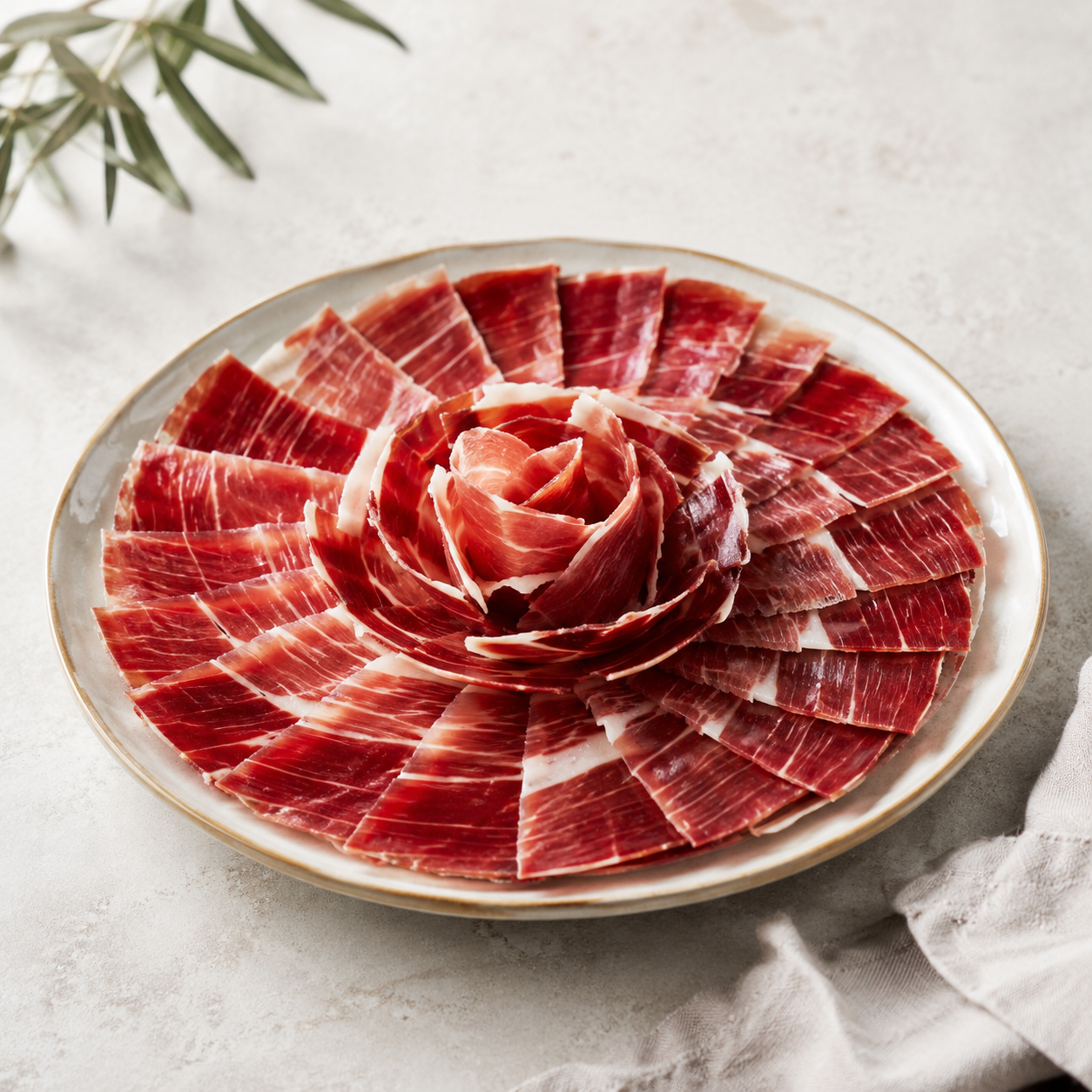 Jamón de Bellota Ibérico 100% Raza Ibérica Cortado a Cuchillo 100 g