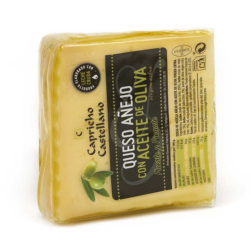 Cuña Queso añejo con aceite de oliva - Capricho Castellano